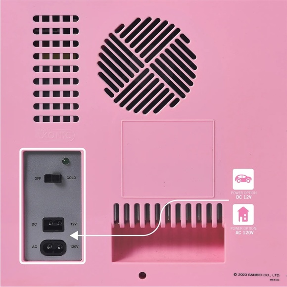 COPY - Hello Kitty Pink Cooler Mini Fridge 6.7L Single Door 9 Can ACDC - Picture 5 of 5